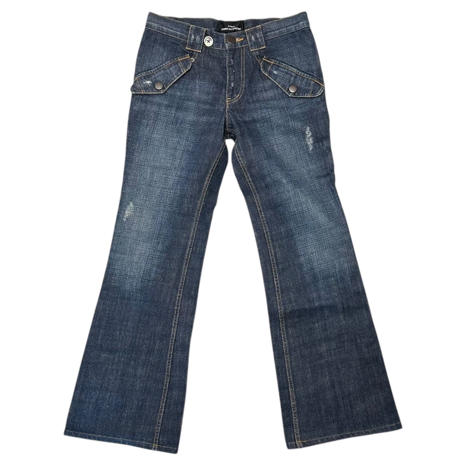 tricot COMME des GARCONS(トリココムデギャルソン) 05SS Bootcut denim pants ブーツカット デニム パンツ TO-P061 S インディゴ AD2004tricot COMME des GARCONS;没有明显的损伤或污渍