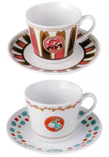 【中古】マグカップ・湯のみ(キャラクター) 全2種セット ティーカップ＆ソーサー 「一番くじ 魔法少女まどか☆マギカ～Magiccraft III～」 G賞