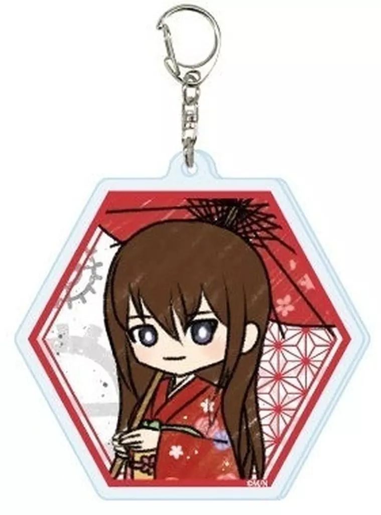 【中古】キーホルダー 牧瀬紅莉栖 「アクリルキーホルダー STEINS;GATE 01.着物ver.グラフアートイラスト」没有明显的损伤或污渍
