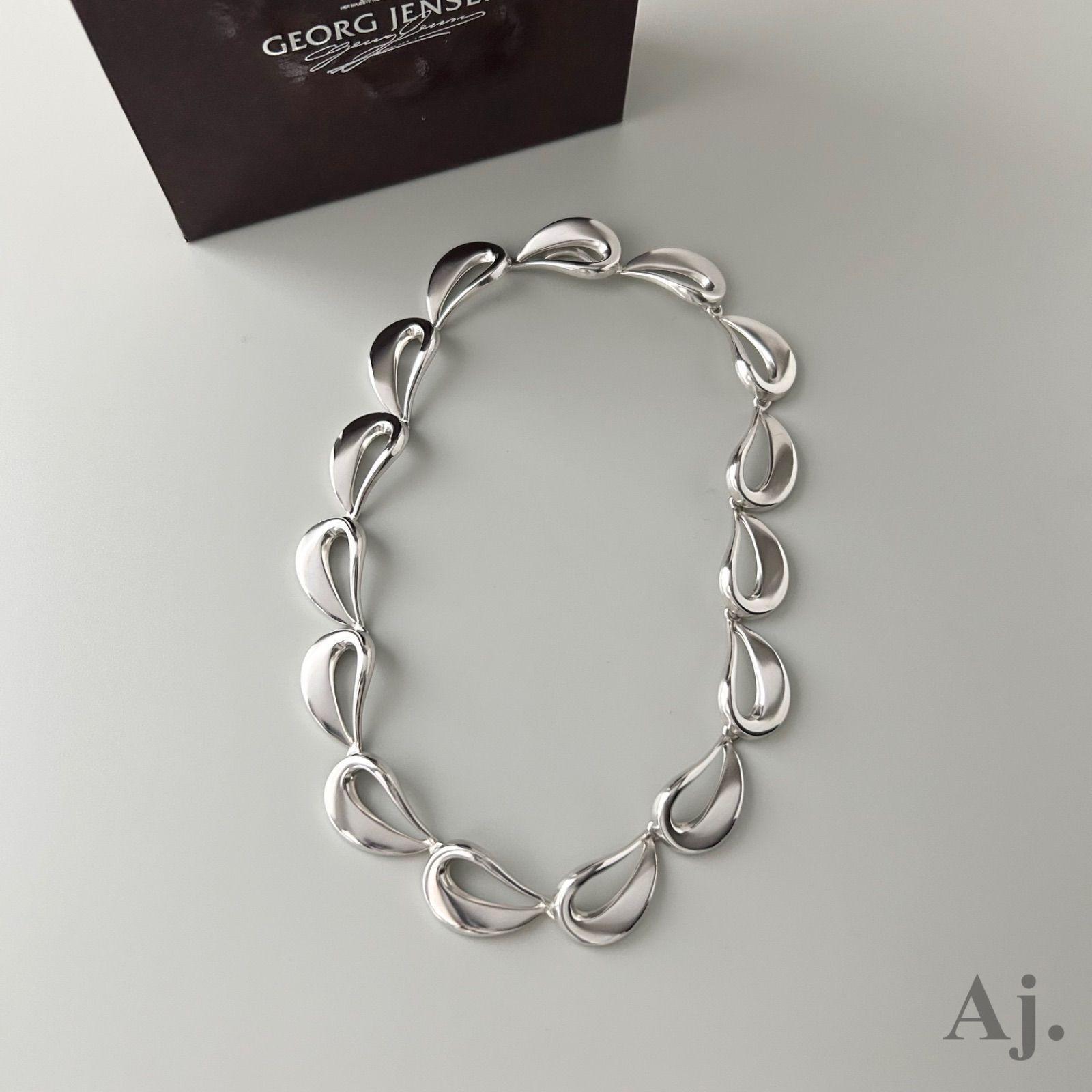 ジョージジェンセン ドロップ ネックレス 925 ヴィンテージ HaH ハンスハンセン Georg Jensen