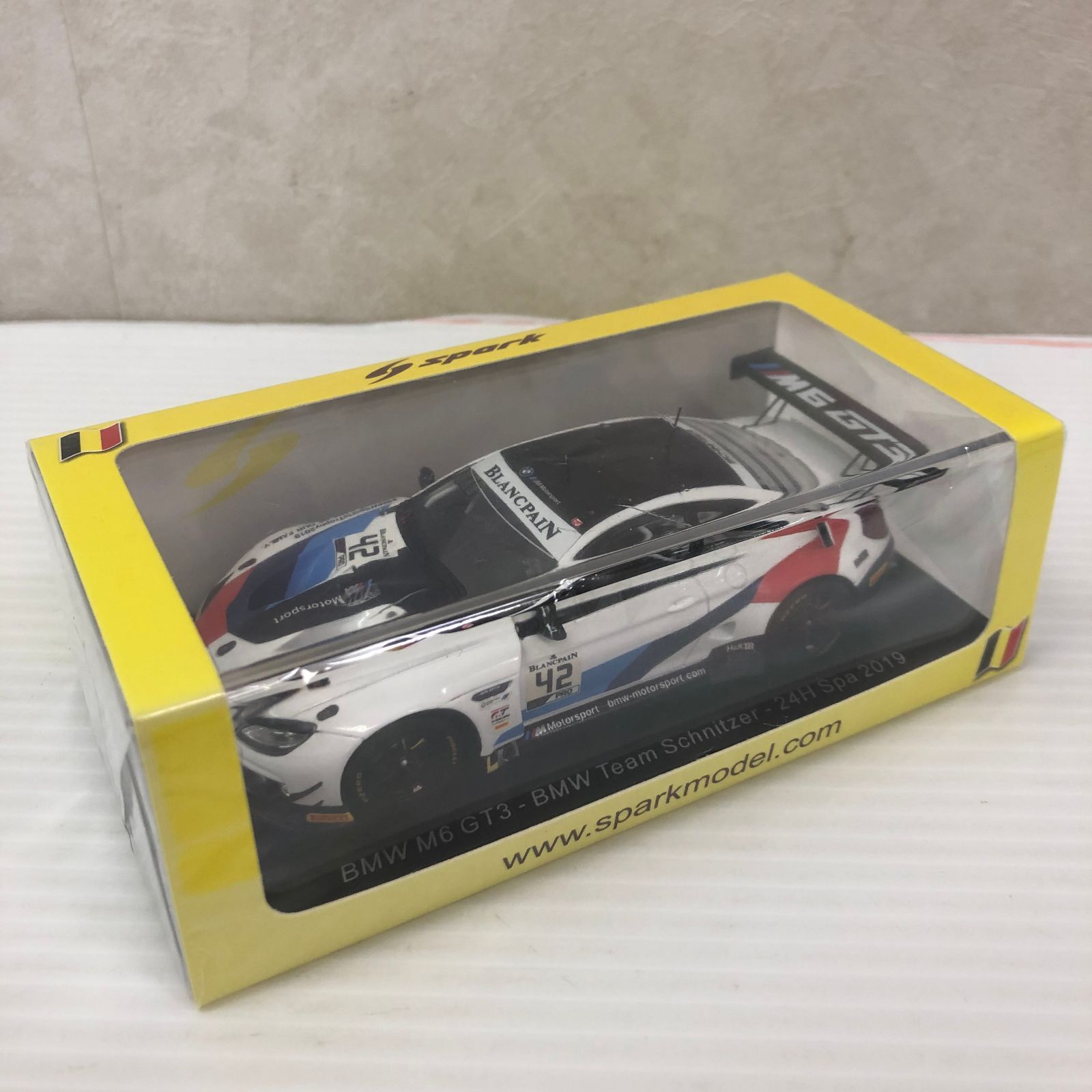 スパーク 1/43 BMW M6 GT3 No.42 BMW Team Schnitzer 24H Spa 2019【SB275】 中古品 smmini098551没有明显的损伤或污渍