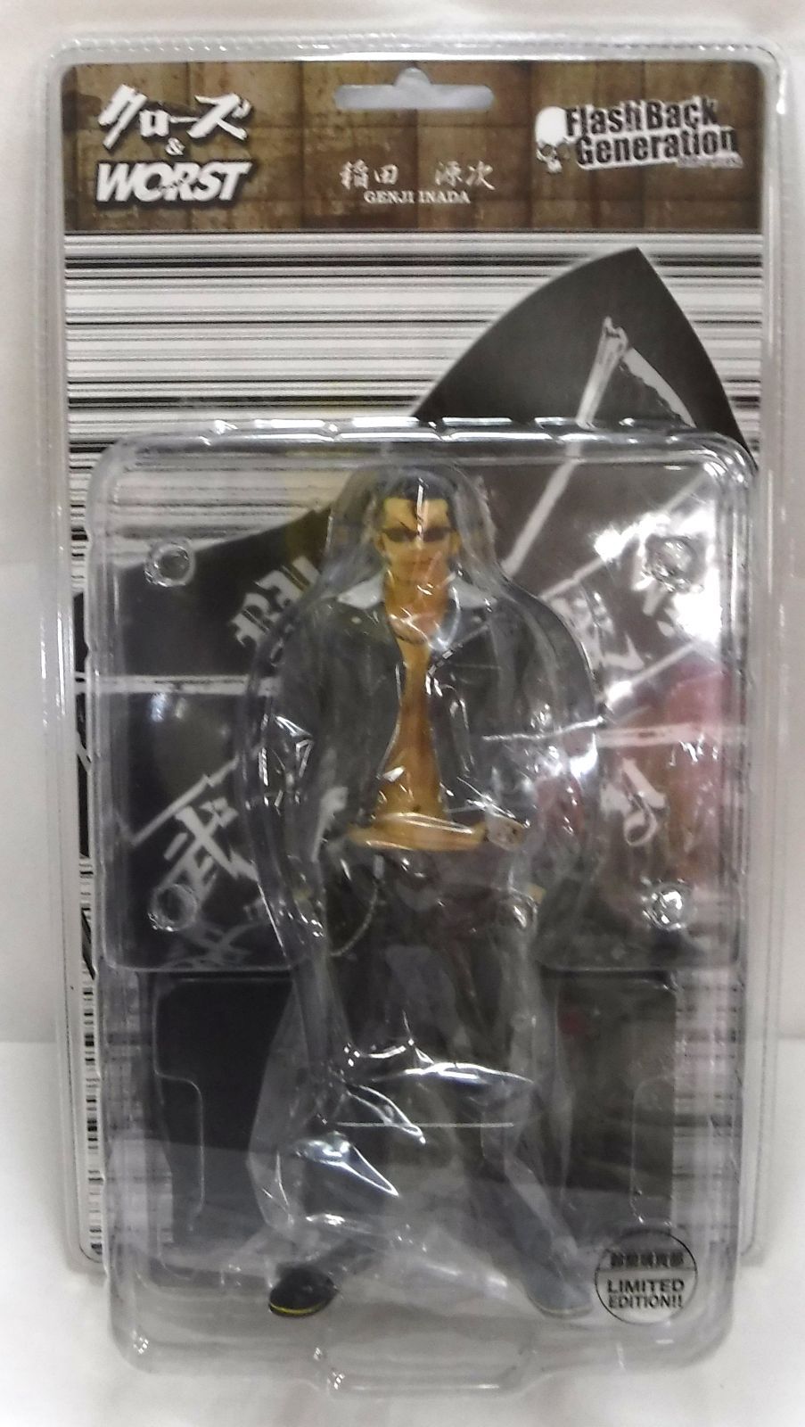 M[宅80]0195 クローズ＆WORST FBG 髑髏の系譜編 稲田源次 フィギュア 黒ライダース 鈴蘭購買部版 未開封保管品未使用
