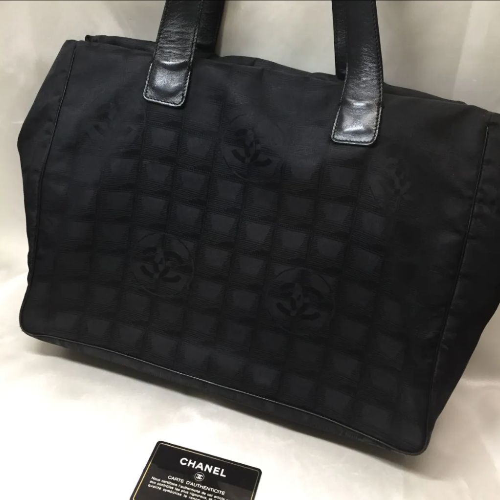 S【ヴィンテージ】シャネル CHANEL トラベルライン トートバッグ ブランド レディースバッグ ハイブランド ナイロン 普段使い 高級感CHANEL;有损伤或污渍