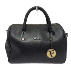 FURLA(フルラ) ハンドバッグ - 黒 ミニボストン レザー