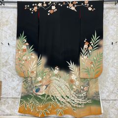 kimono+one◆kimonoarisa◆厳選◆素敵なアンティーク振袖◆正絹◆袷◆広衿◆ロング◆比翼付き◆ふき綿仕立て◆裄65肩丈172.5