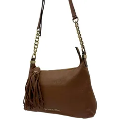マイケルコース MICHAEL KORS チェーンショルダーバッグ ブラウン レザー フリンジ 斜め掛け クロスボディ 肩掛け レディース 人気 ブランド 上品 高級感 おしゃれ きれいめ カジュアル 通勤 通学 定番 トレンド
