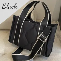 ショルダーバッグ ブラック 黒 ハンドバッグ 斜め掛け 可愛い キルティング 無地 トートバッグ 高見え おしゃれ シンプル 2way 人気 ミニトート 肩掛け 高級感 プレゼント レディース 軽量 スクエア 横長 斜めがけ 柔らかい 大容量 1011 ②