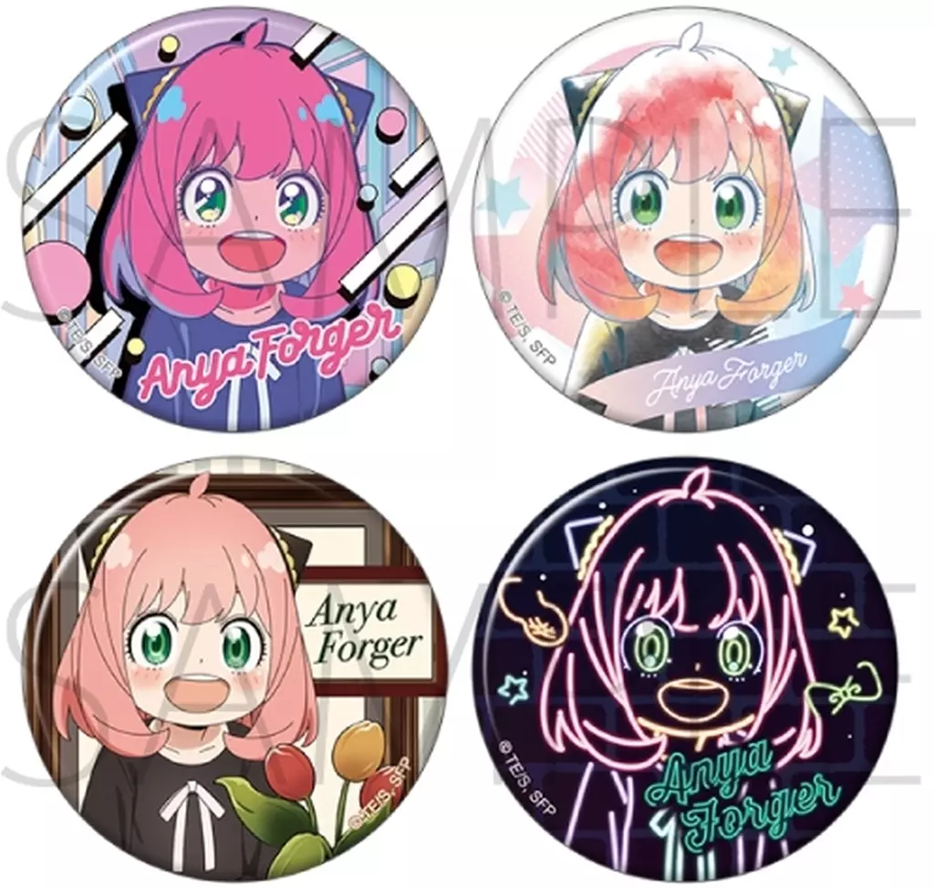 バッジ・ビンズ　アーニャ・フォージャー 缶バッジセット＜おすわり大集合＞ 「SPY×FAMILY」