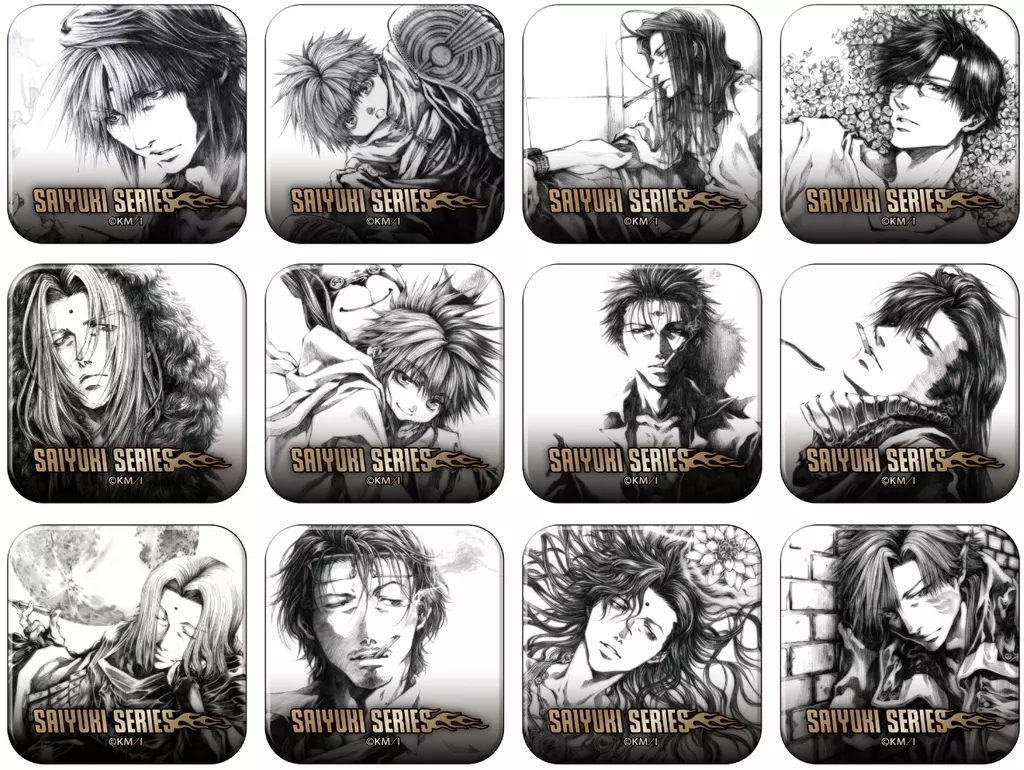 バッジ・ビンズ 【ボックス】最遊記シリーズ 鉛筆画ver. トレーディングスクエア缶バッジ