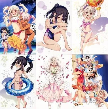ポストカード(キャラクター)　2014夏・水着コレクション ポストカードセット(6枚組) 「Fate/kaleid liner プリズマ☆イリヤ」 コンプエース 2014年10月号付録