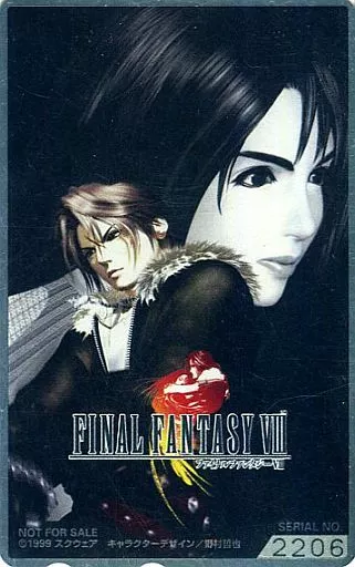 ゲーム・PC系テレホンカード　スコール・レオンハート/リノア・ハーティリー「FINAL FANTASY VIII(ファイナルファンタジーVIII)」メッセサンオー特典/シルバー