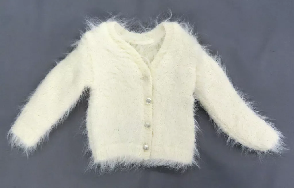 ドールアクセサリー　SD/DD用 モヘアカーディガン(白) 「ラ・ペルソナーレコレクション/ブルーレーベル」 ボークスショップ＆ドルフィーオンラインストア限定