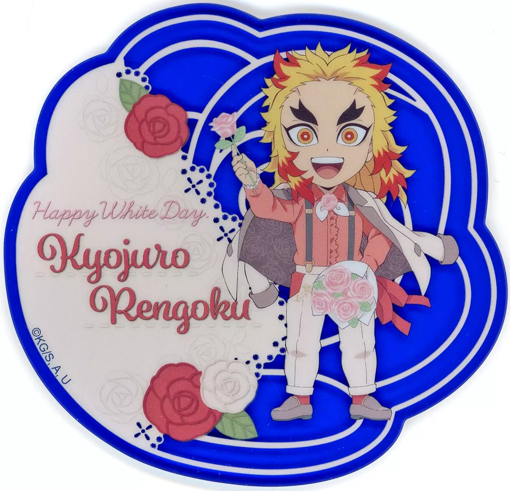 コースター　煉獄杏寿郎 「鬼滅の刃×ufotable Cafe/マチ★アソビCAFE ホワイトデーイベント2024 ランダム薔薇型アクリルコースターB」