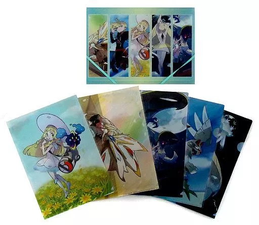 クリアファイル　リーリエ＆グラジオ＆ルザミーネ ケース入りA4クリアファイル5枚セット 「ポケットモンスター サン・ムーン」 ポケモンセンター限定