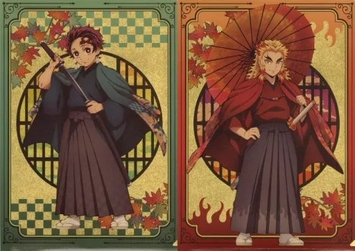 クリアファイル　金屏風風A4クリアファイルセット(2枚組) 「鬼滅の刃」 京都国際マンガ・アニメフェア2021(京まふ) グッズ