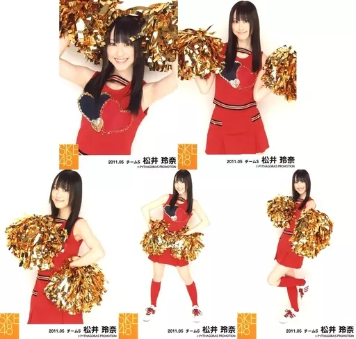 生写真(AKB48・SKE48)/アイドル/SKE48 ◇松井玲奈/SKE48 2011年5月度 個別生写真「コスプレ衣装 チアガール」 5種コンプリートセット