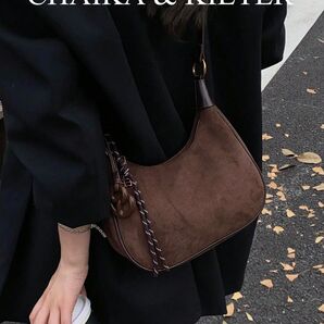 スエード調クレセントショルダーバッグ レディース カバン トートバッグ65,280