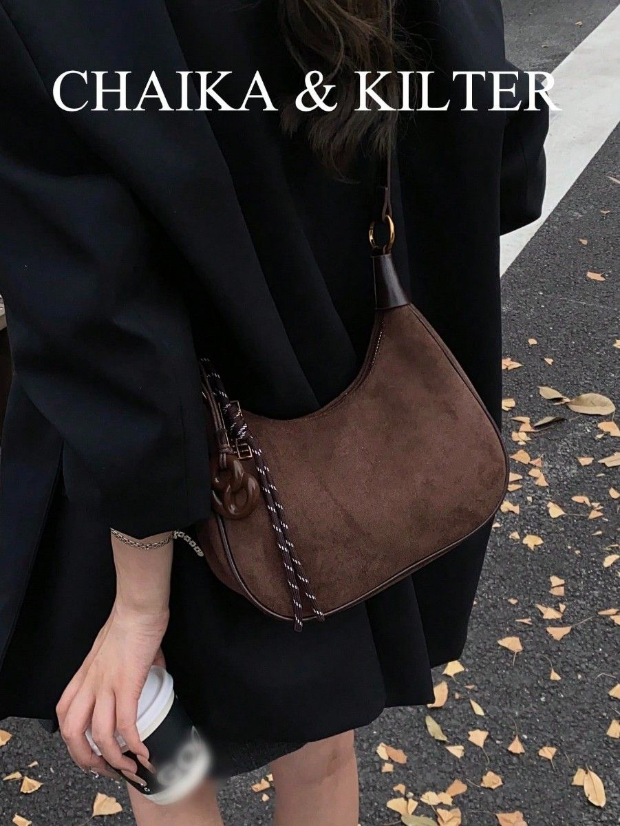 スエード調クレセントショルダーバッグ レディース カバン トートバッグ167,152