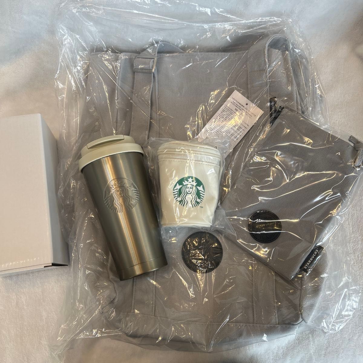 スターバックス福袋 2026トートバッグ ステンレスボトル ボトルサコッシュ カップポーチ 4点セット