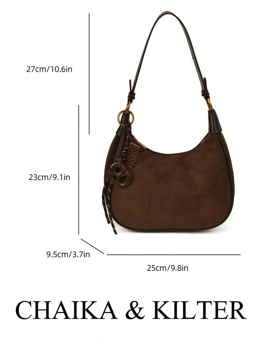 スエード調クレセントショルダーバッグ レディース カバン トートバッグ215,514