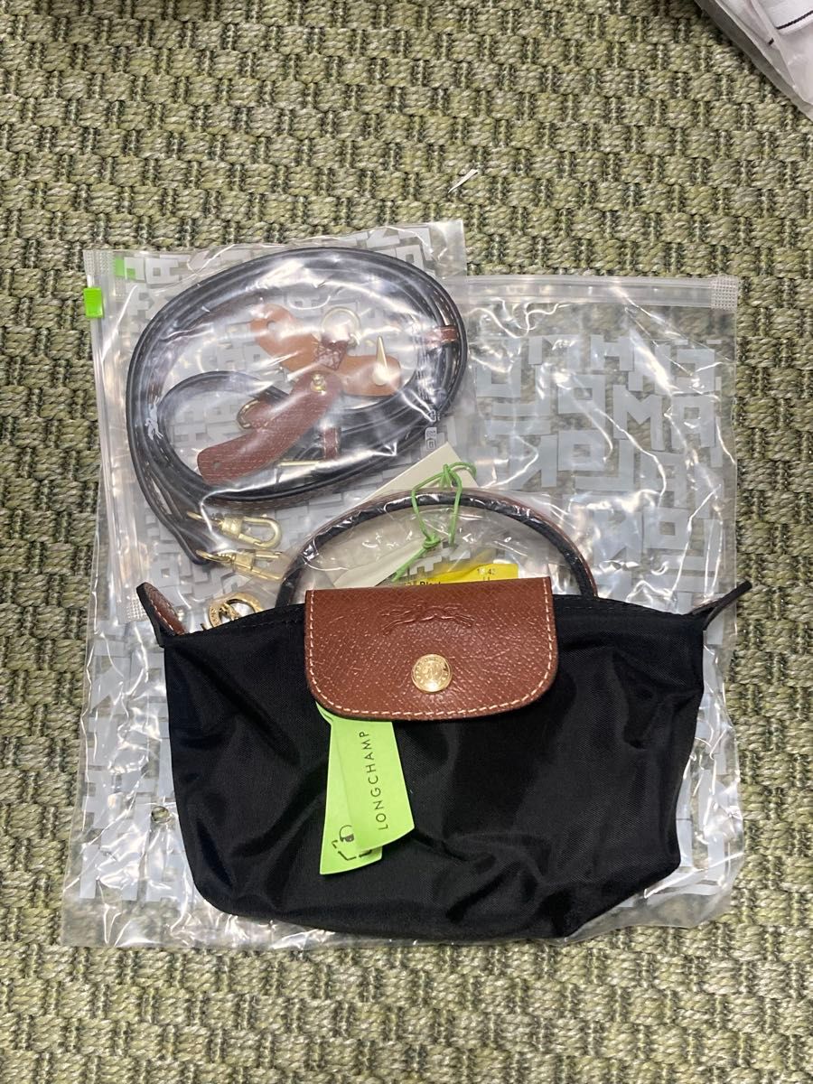 新品 ロンシャン トート ショルダーバッグ プリアージュXS ミニバッグ　黒　LONGCHAMP