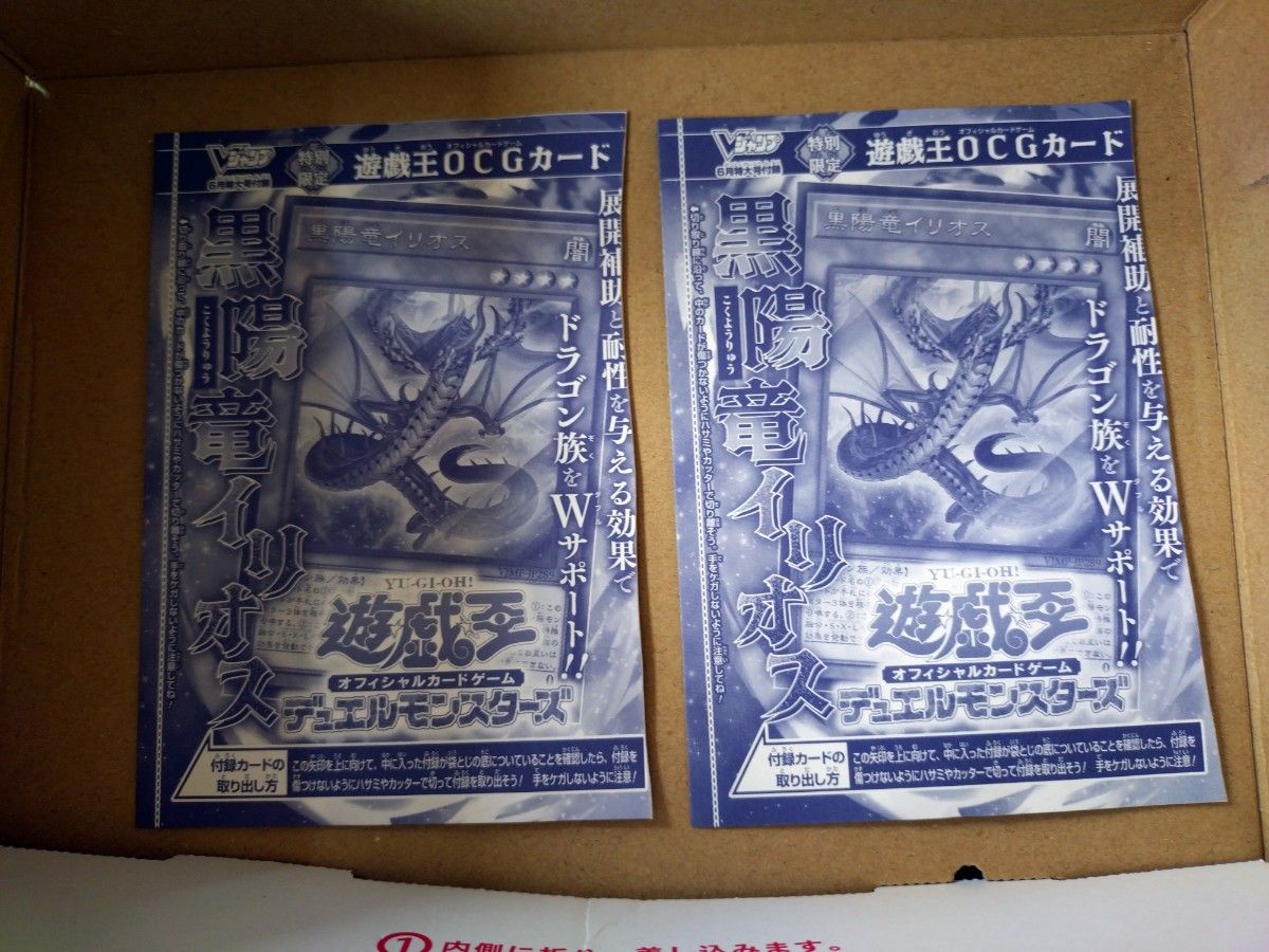 遊戯王OCG 黒陽竜イリオス Vジャンプ6月特大号付録 2枚セット 未開封