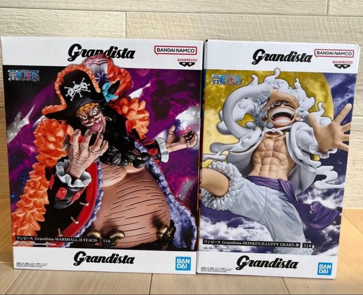 ワンピース Grandista フィギュア 2種セット マーシャル・D・ティーチ ルフィ ギア5
