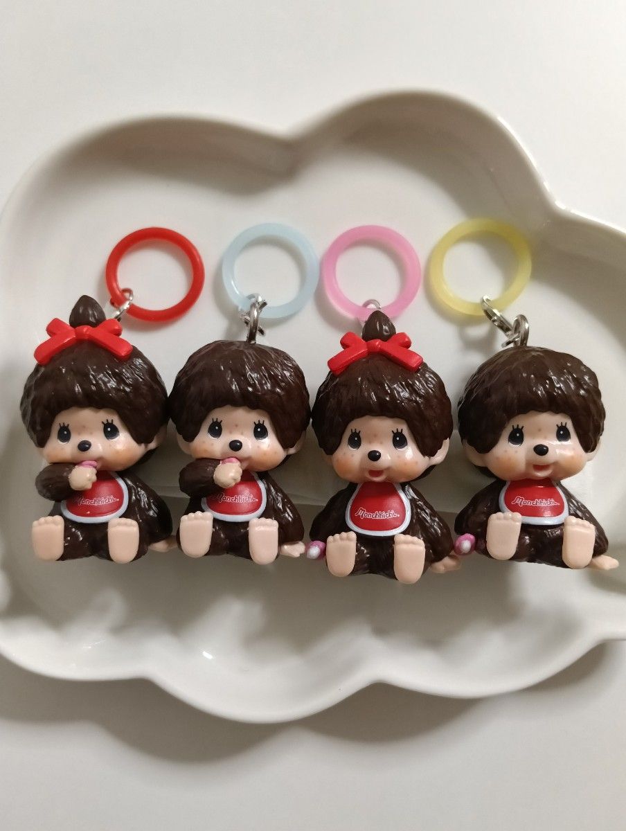 モンチッチ めじるしアクセサリー ミニフィギュア 4個セット チャーム アンブレラマーカー