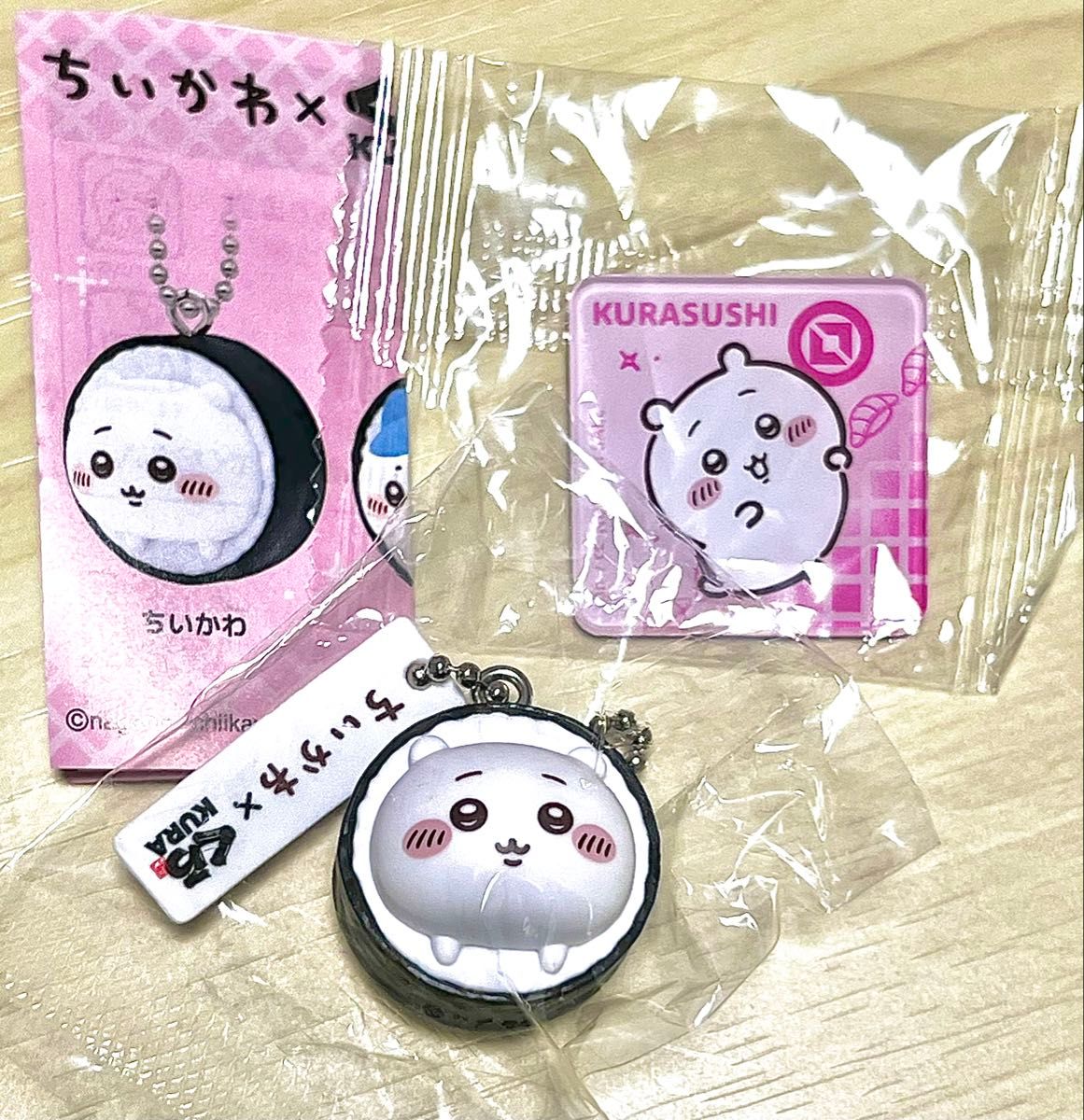 ちいかわ くら寿司 ビッくらポン フィギュア キーホルダー アクリルマグネット 2点セット