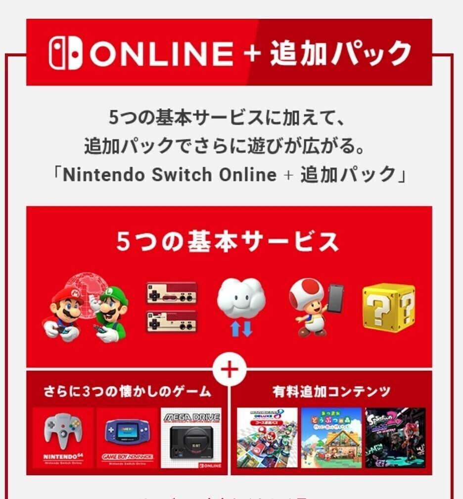 ニンテンドースイッチオンライン 追加パック ファミリープラン 1枠 2027年10月24日まで 1年間 Nintendo Switch Online　