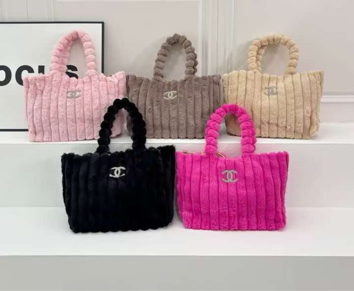 CHANEL シャネル ノベルティ ファー トートバッグ ココマーク 購入前に先に私に連絡してください