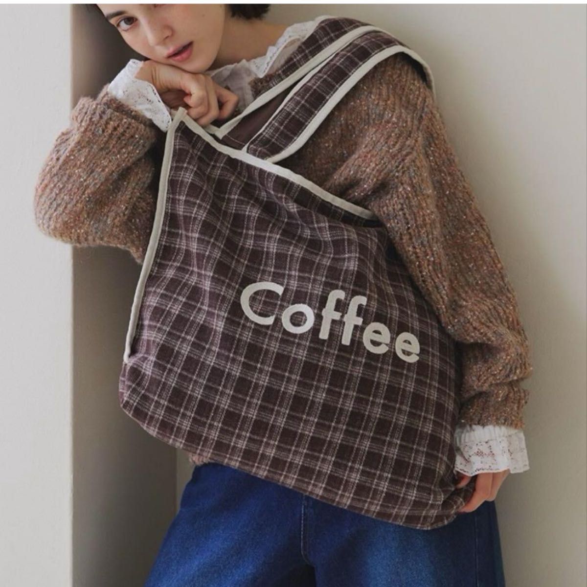 Samansa Mos2 ノベルティ Coffeeロゴ ビッグトートバッグ