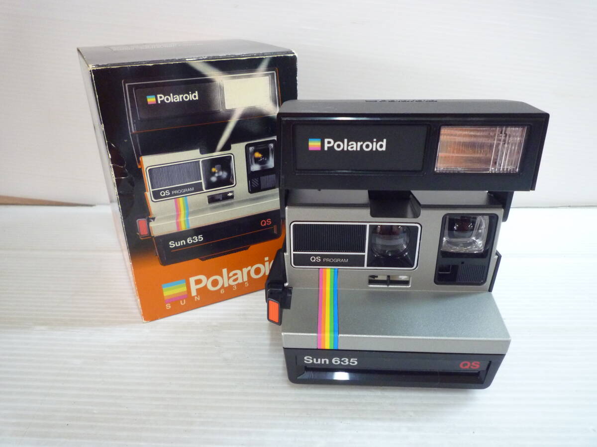 ☆Polaroid　Sun 635　QS　ポラロイド　カメラ　インスタントカメラ　昭和レトロ　i