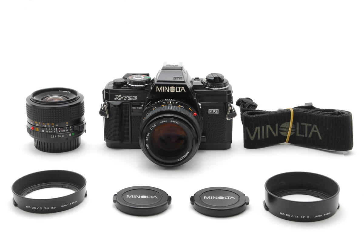 [AB品] MINOLTA X-700 MPS＊MD 50mm F1.4+MD 28mm F2.8＊11453