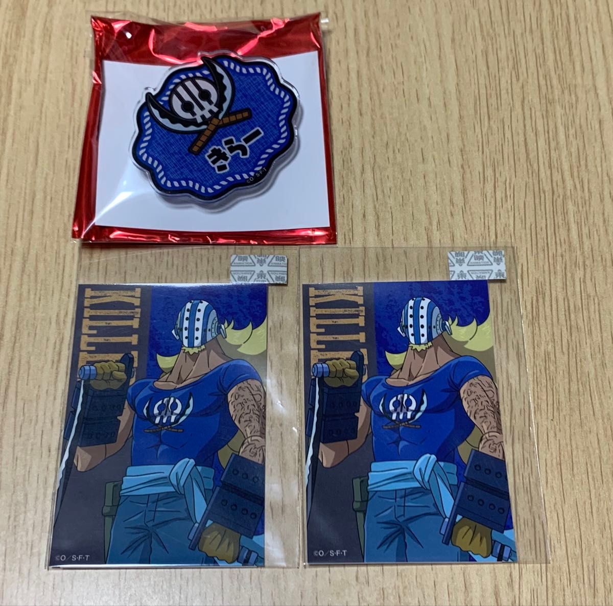 ONE PIECE ワンピース キラー ネームバッジ ステッカー 3点セット二手;物流保障;未使用