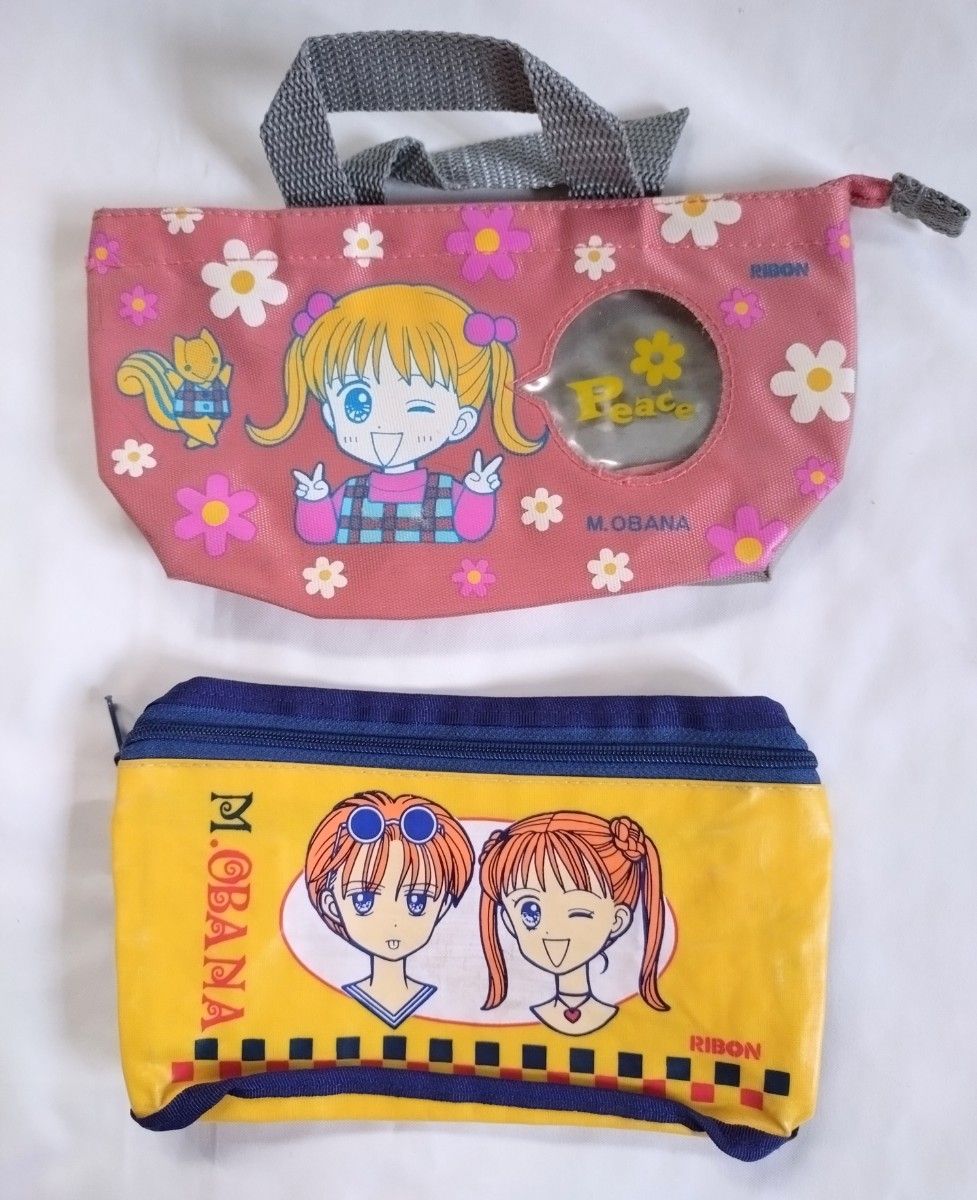 こどものおもちゃ 紗南ちゃん 小花美穂 ポーチ2点 1994〜1998年連載当時 りぼん 応募者全員サービス二手;物流保障;有损伤或污渍