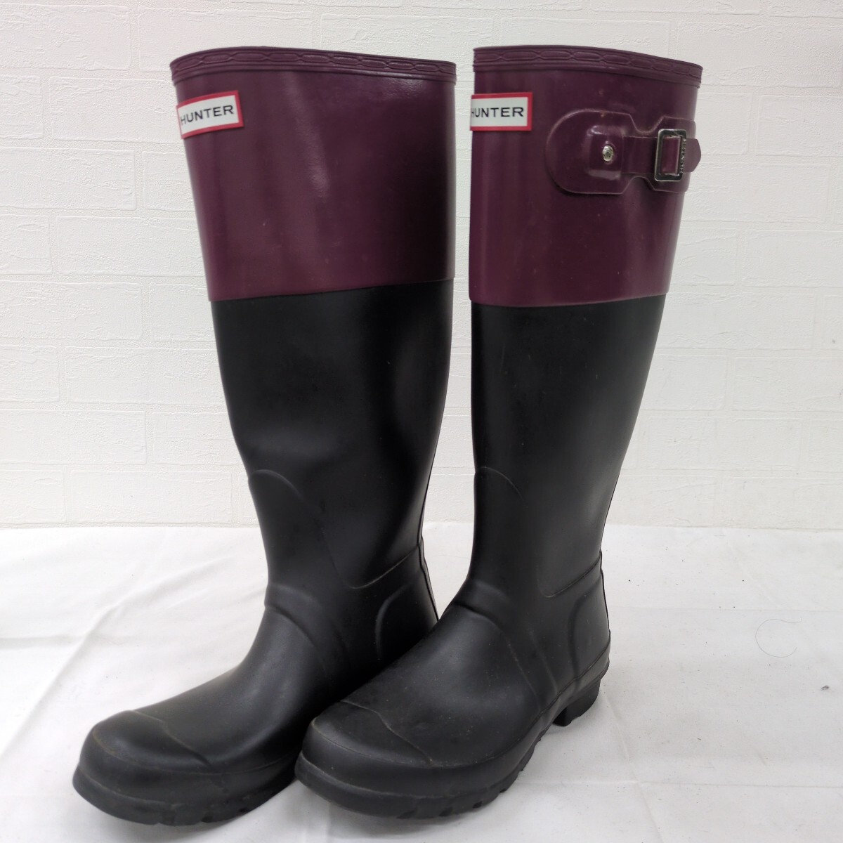 1867▲ HUNTER ハンター レディース サイズ4 レインブーツ ブラック