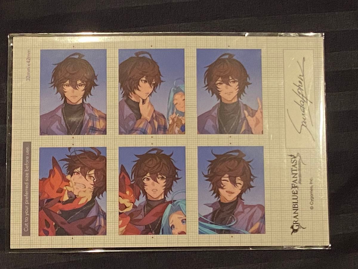 グラブルフェス2025 証明写真風ステッカー サンダルフォン二手;物流保障;未使用