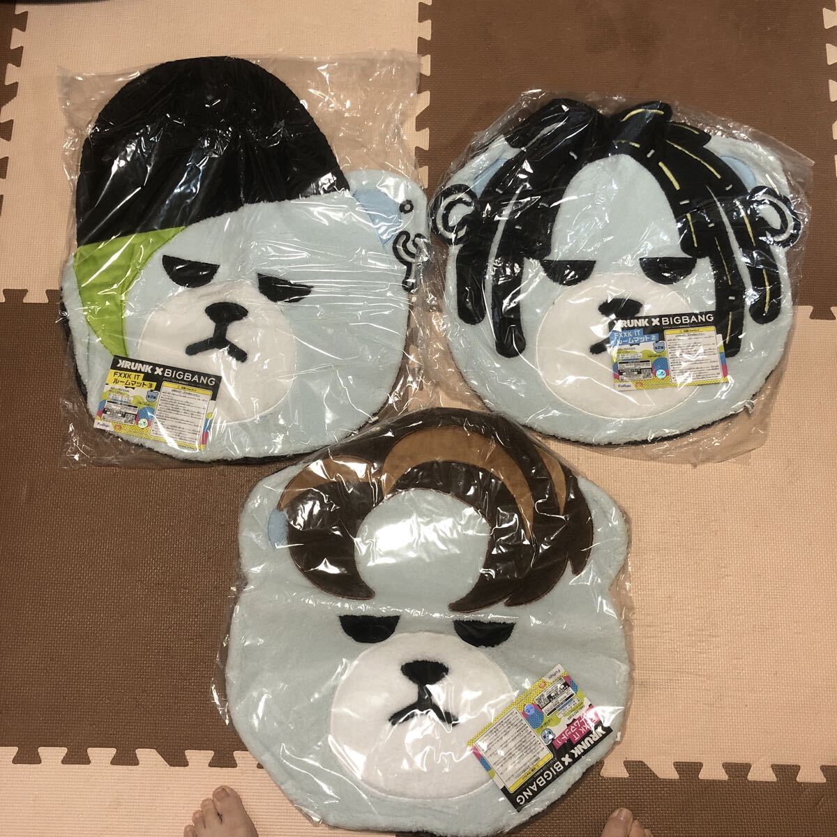 KRUNK BIGBANG FKKT ITルームマット　　　　　　　G-DRAGON、SOL、D-LITE 3種セット