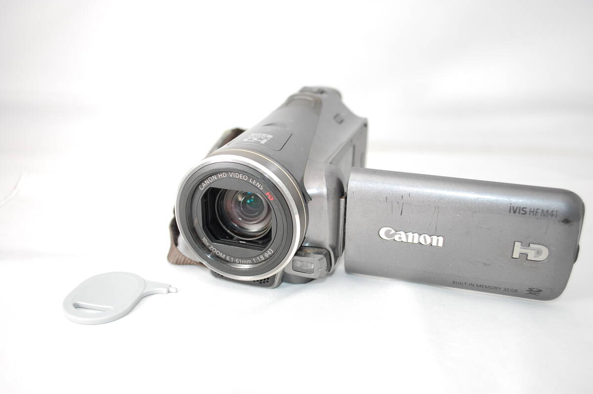 ★簡易チェック済み★録画、再生OK★ Canon キャノン デジタルビデオカメラ iVIS HF M41 シルバー #H-005