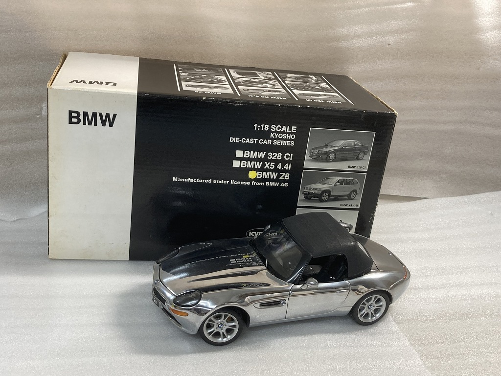 ■KYOSHO/京商■1/18 BMW Z8 クロームメッキ■08512CR/破損あり■中古■ ★オークション★