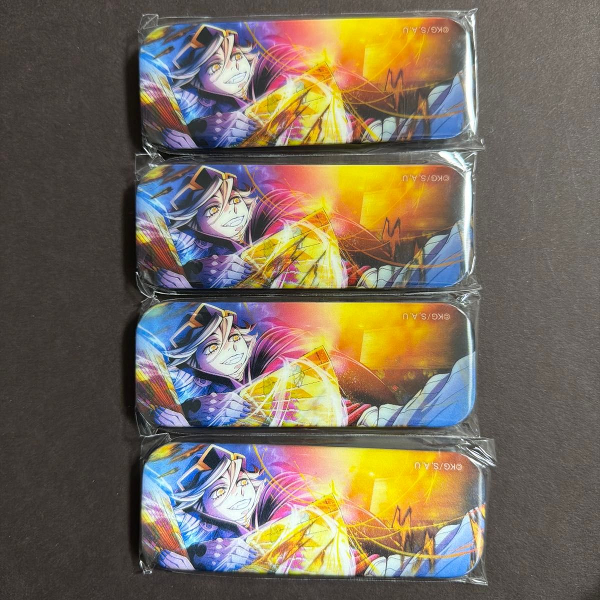 鬼滅の刃 無限城編 C賞 レンチキュラーロング缶バッジ 童磨 4個セット二手;物流保障;未使用