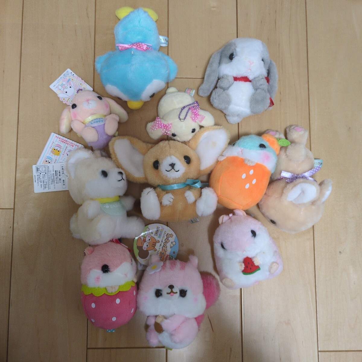 ぬいぐるみ マスコット　11体　まとめ売り うさぎ　ポテうさ　ころはむコロン