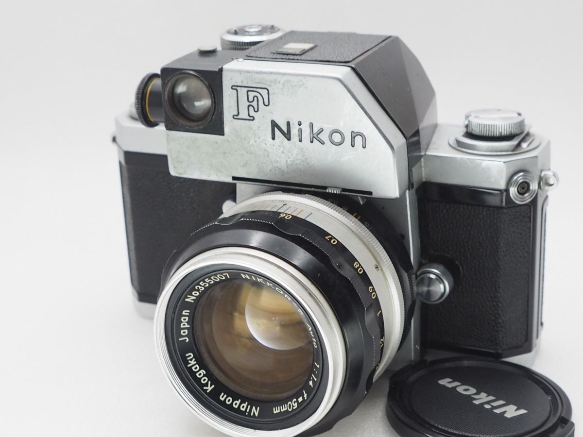 ★実用品★ NIKON ニコン Fフォトミック (6508695) + NIKKOR-S Auto 50mm F1.4 (355007) ★シャッターOK、一部動作不具合あり★ k843