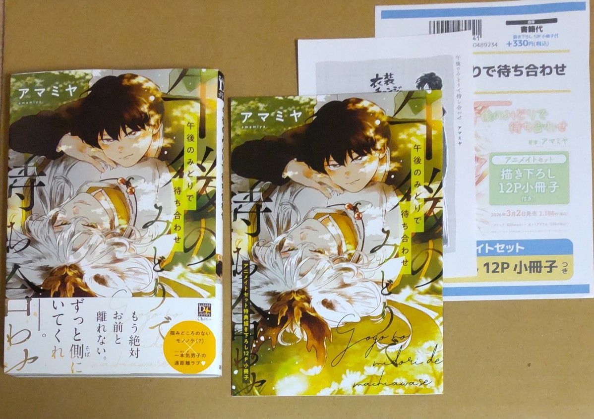 アニメイト描き下ろし12P小冊子＆ペーパー　付★午後のみどりで待ち合わせ二手;物流保障;没有明显的损伤或污渍