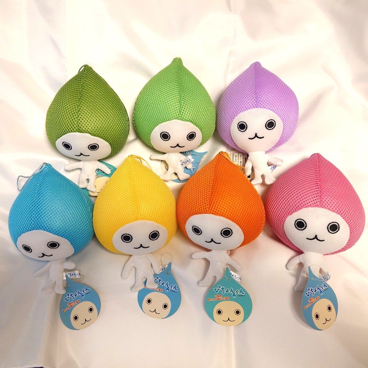 ダイキン ぴちょんくん 7色のめっしゅぬいぐるみ コンプリート ぬいぐるみ メッシュ二手;物流保障;接近未使用