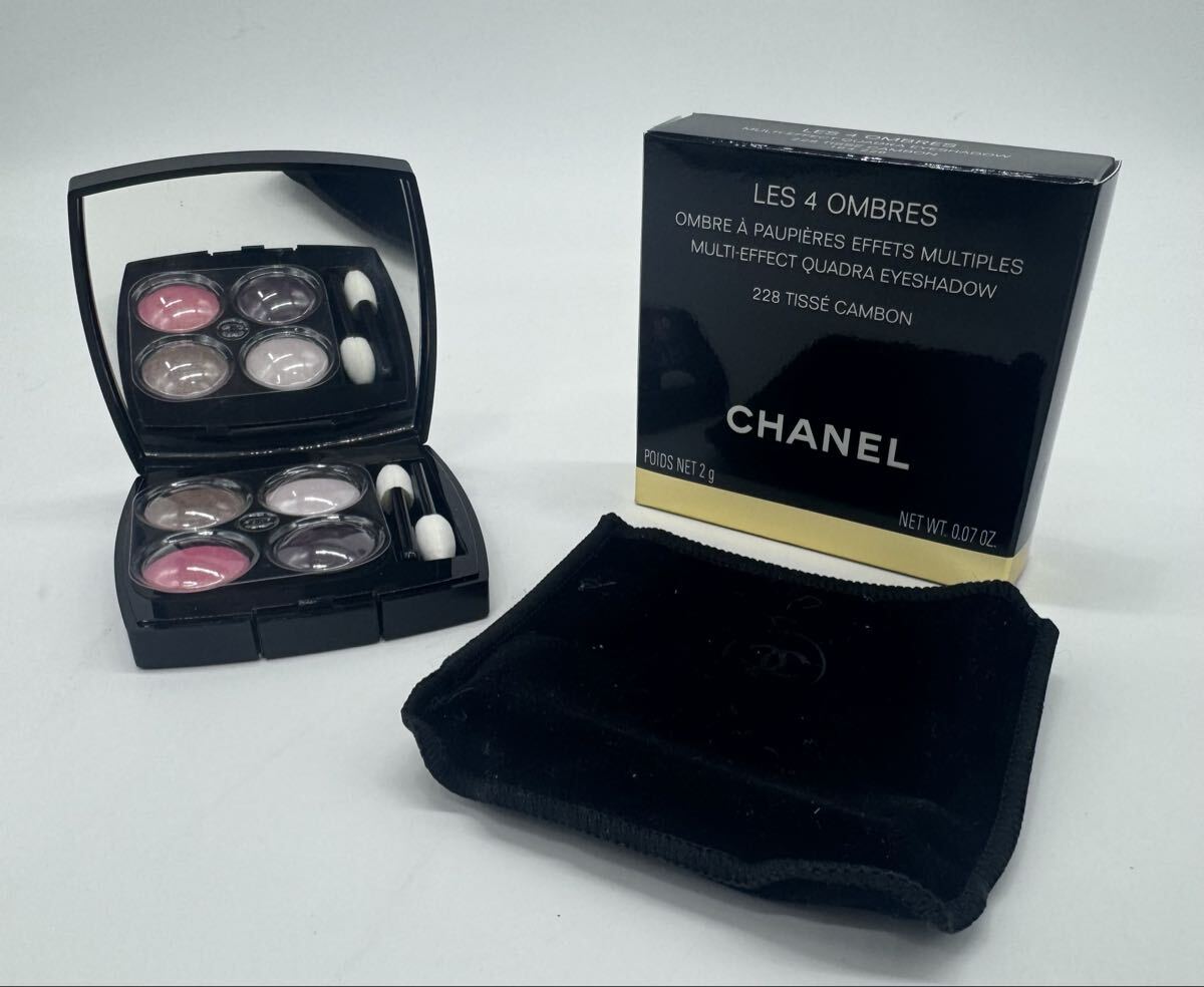CHANEL シャネル レ キャトル オンブル 228 ティセ カンボン アイシャドウ コスメ レキャトルオンブル 未使用に近い 付属 ポーチ付き