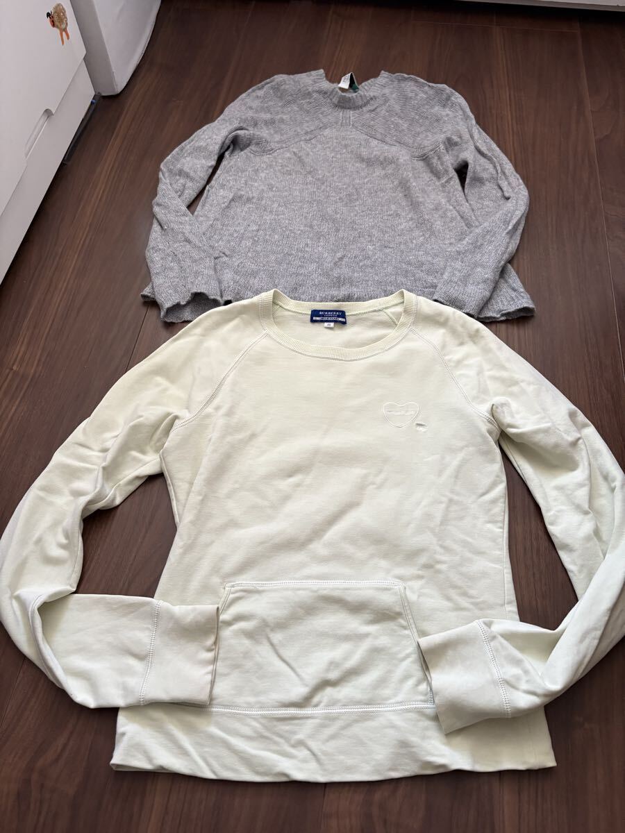 ◆２枚セット◆バーバリー【Burberry】トレーナー　ポケットあり！グレーのセーター　売り切り　150.160