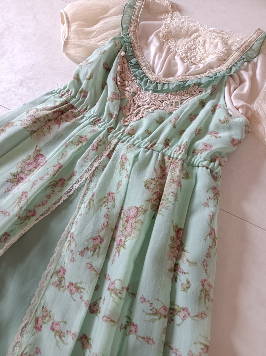 【axes femme】 ワンピース ロングワンピース 花柄 M