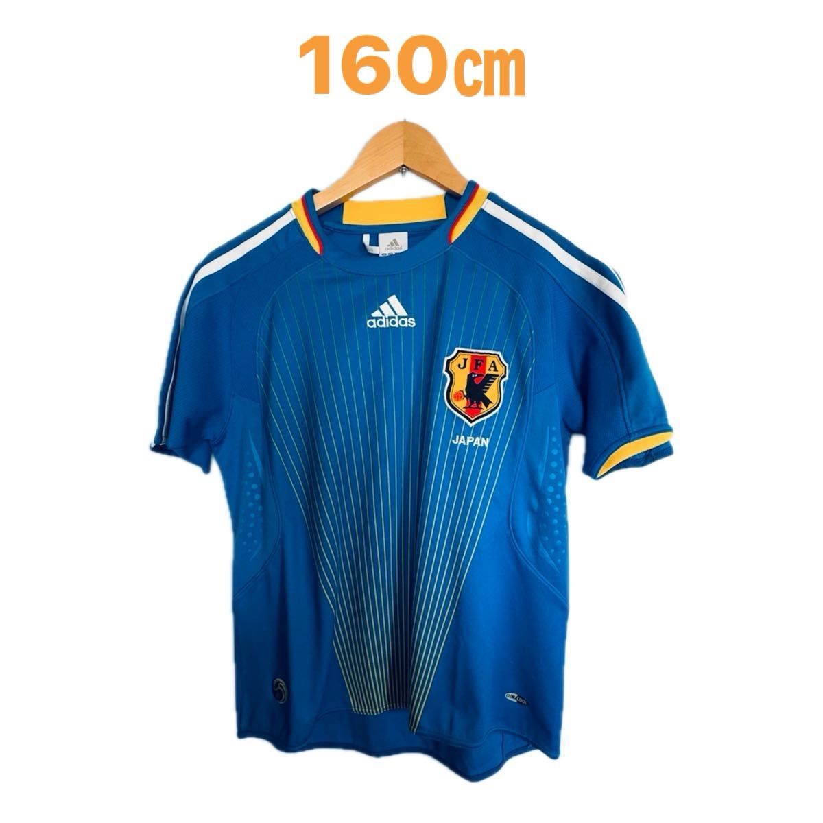 アディダス adidas 160cm サッカー日本代表 ユニフォーム JFA ブルー ジュニア キッズ 子ども 2008-2009二手;物流保障;没有明显的损伤或污渍